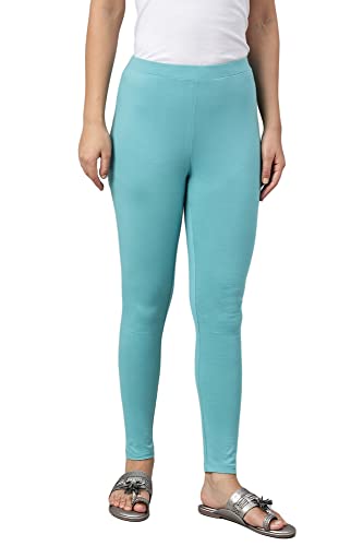 W for Woman Light Blue Solid Knitted Womens Tights