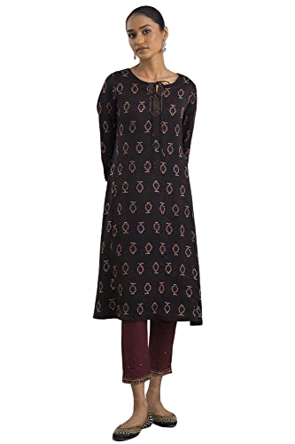 W for Woman Women's Rayon Argyle Regular Fashion Kurta