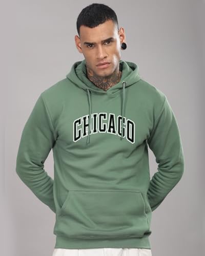 ADRO Men's Printed Hoodie, Cotton, Size 16.5, Color Pista, Model H24-CAGO-PT