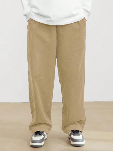 Shienzy MenS Relaxed Sweatpants (1649_Corduroy Pant_Chiku