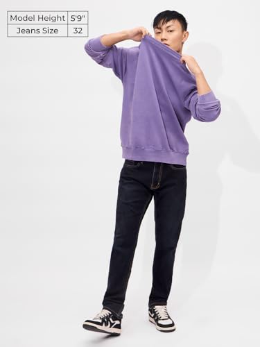 The Souled Store Denim: Dark Navy Men and Boys Buttoned Slim Fit Jeans