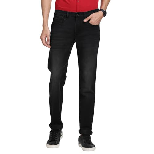 Turtle Men Cotton Stretch Narrow Fit Black Jeans