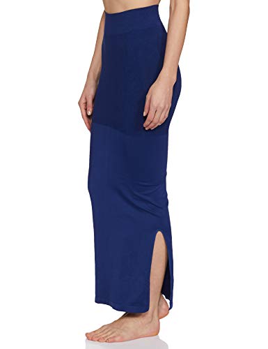 Clovia Womens Petticoat Style Saree Shapewear with Side Slit (SW0023P08_Blue)