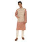 Fabindia Men'S Beige Cotton Dobby Nehru Jacket (1030846Beige