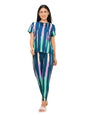 Sweet Dreams Women Printed Pyjama Set Teal