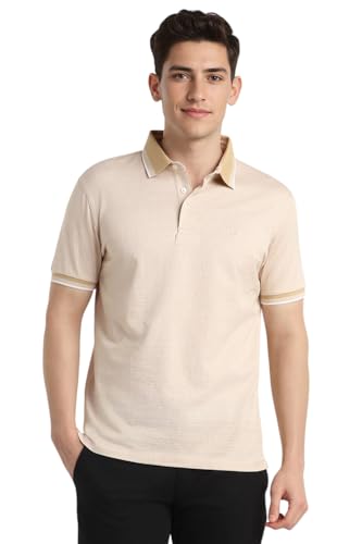 Allen Solly Men Relaxed Fit Printed Casual Cotton Half Sleeve Polo Shirt