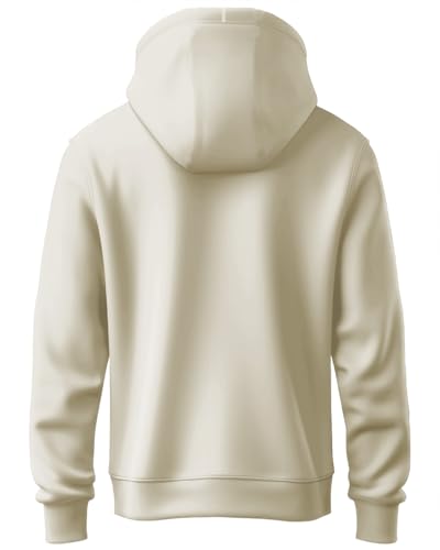 ADRO Men's Printed Hoodie, Size 16.5, Black, Model H24-PLN-BL, Comfortable Everyday Wear