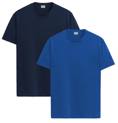 ADRO T Shirts Pack of 2 Mens Tshirts Cotton T Shirts for Men Tshirt T-Shirts Combo T Shirts Tshirts for Men Plain Solid Tshirts