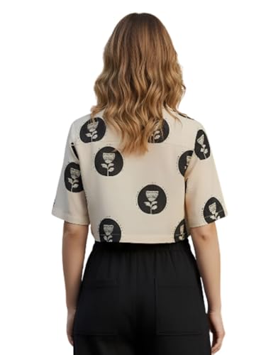 Greciilooks Regular Fit Women Top (Gl-Fs-W8001_Beige