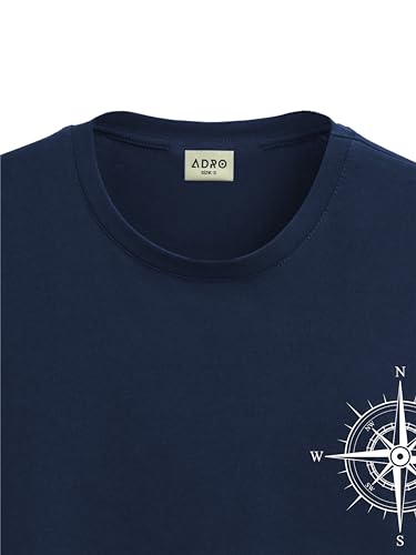 ADRO Tshirt for Men | Printed T Shirt for Men | 100% Cotton Tshirt | Graphic Printed T-Shirt | Chest Printed Tshirt | Unisex Tsh