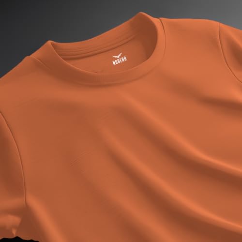 Nobero MenS Solid Oversized Fit T-Shirt (1M-Twts-R0039_Apricot Crush