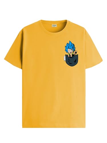 ADRO Tshirt for Men | Anime T Shirt for Men | 100% Cotton Tshirt | Graphic Printed T-Shirt | Chest Printed Tshirt | Gogeta Anime