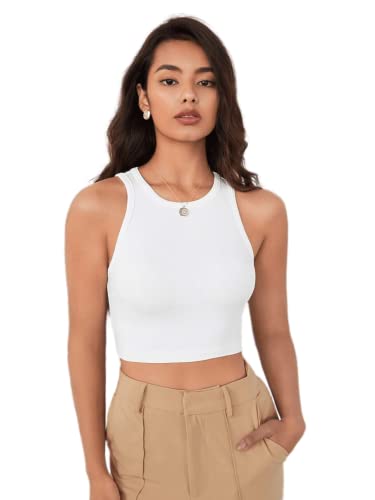 TAGAS Skinny Fit wome Western Tank Tops for Womens and Girls| (C5P-51_White