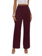 Fashion2Wear WomenS Laycra Straight Trouser With Solid Pattern Stretchable High Rise Regular Fit Classic Style And Standard Len