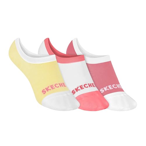 Skechers Women Pack Of 3 Plain Non Terry Liner Socks
