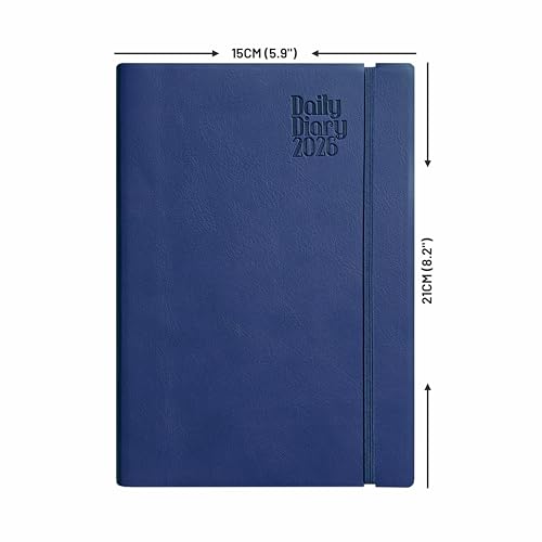 Anupam Flxy 2026 Diary With Dates - A5 80 Gsm Paper 2026 Daily Planner Full Page Per Day With Monthly Calendar, 365 Days New Yea
