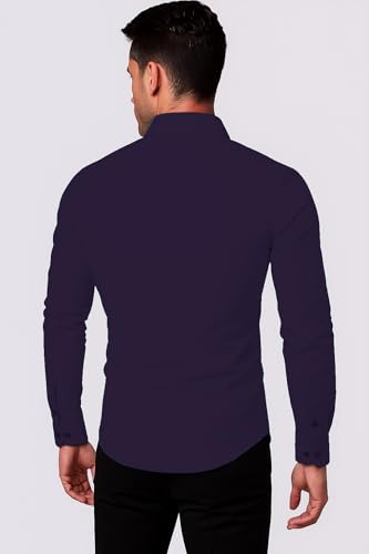 Zartha MenS Regular Fit Printed Pattern Cotton Blend Shirt With Collared Neck Long Sleeve And Standard Length | Shirt For Man P