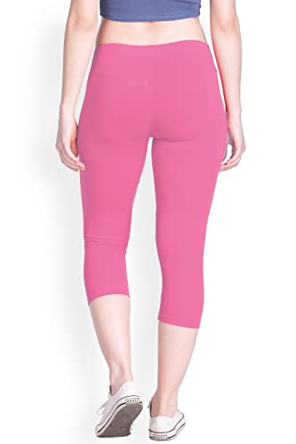 Lux Lyra Women'S Super Combed Cotton Elastane Stretch Slim Fit Capri Pants Xl
