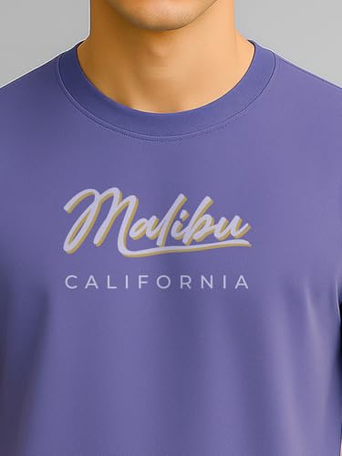 Nobero MenS Typography Regular Fit T-Shirt (1M-Twrt-C0731_Future Dusk_1