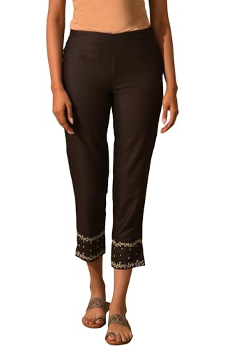 Folksong Strechable Slim Pants for Women | Trousers for Women | W for Woman