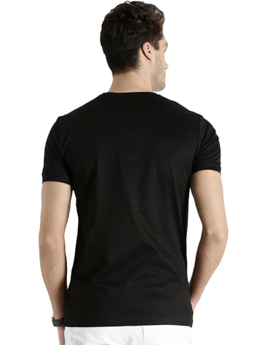 ADRO Design Printed Black T-Shirt for Men & Women (RNR-M-CR07-BL_Black)