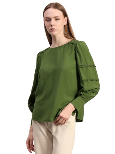 Vero Moda WomenS Regular Fit Green Top