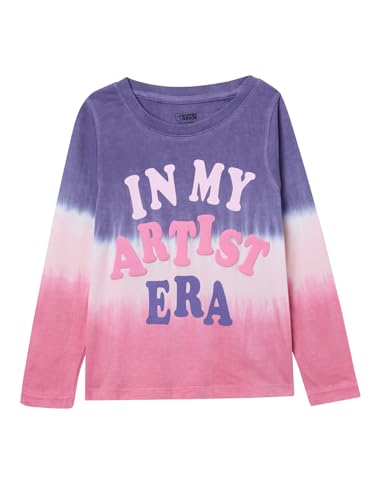 The Souled Store Artist Era Girls Round Neck Purple and Pink Printed Cotton Full Sleeve T-Shirts (2-8 Yrs)
