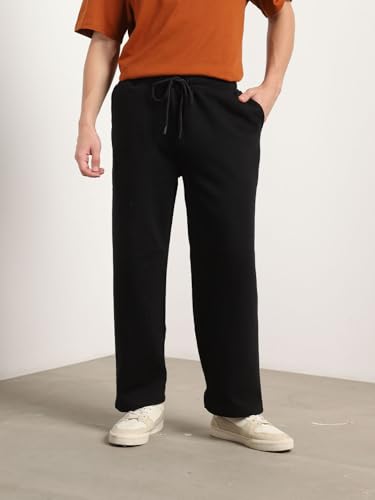 Nobero MenS Straight Sweatpants (1M-Bwjg-R0174-Nb_Black