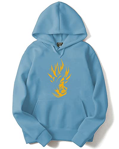 ADRO Men's Cotton Neck Hooded Sweatshirt (H21-M-GOK-SK_SkyBlue_XL)