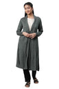 Aurelia Womens Green Shawl Collar Front Open Cardigan (22NOA40076-604346_Dark