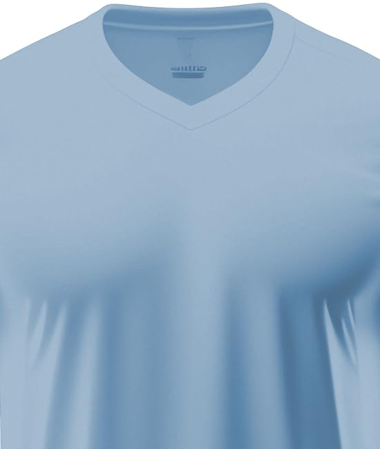 ADRO Mens V Neck T-Shirt|100% Combed Cotton T-Shirt|V-Neck Half Sleeve T-Shirt|VN24-M-PLN-SK