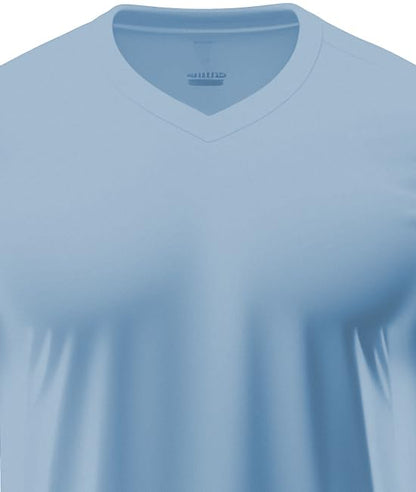ADRO Mens V Neck T-Shirt|100% Combed Cotton T-Shirt|V-Neck Half Sleeve T-Shirt|VN24-M-PLN-SK