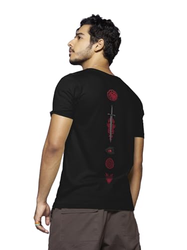 Bewakoof MenS Printed 100% Cotton T-Shirt - Regular Fit, Round Neck, Half Sleeves