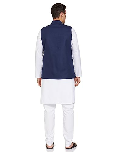BE ACTIVE Mens Solid Linen Blend Kurta Pyjama 3 Piece Set || Men Kurta Pajama With Modi Jacket || Kurta Pajama Nehru Jacket For