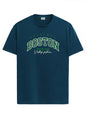 ADRO Mens Printed T Shirt - Premium Cotton Graphic Printed Tshirt - Teal T-Shirt - RN24-BOST-SB-XL