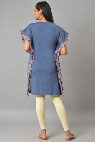 W for Woman Women's Crepe Regular Fit Floral Regular Kurta