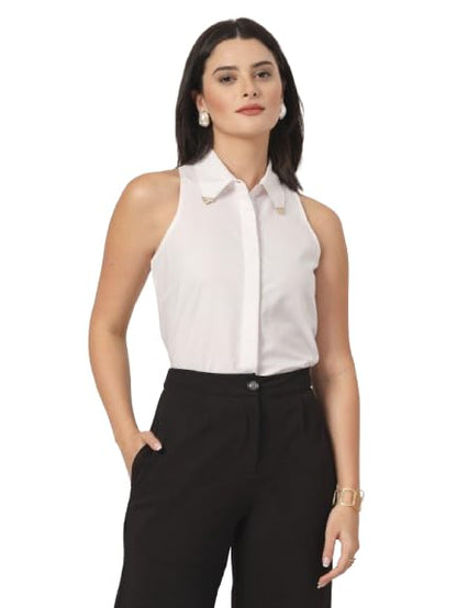 Style Quotient Women White Incut Shirt