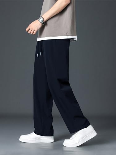 Greciilooks Men Regular Mid Rise Track Pant Stretchable Loose Fit Gym Joggers Korean Style Workout Pants With Trendy Gym & Stree