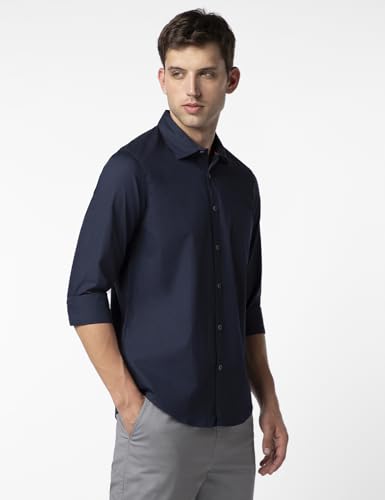 FYLTR Mens Solid 100% Cotton Casual Full Sleeves Shirt with Pocket