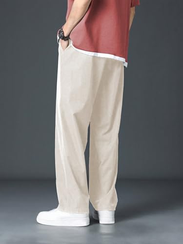 Greciilooks Lycra Track Pants For Men  Stretchable Loose Fit Gym Joggers | Korean Style Workout Pants With Trendy Gym & Streetwe