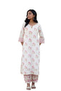 LookMark Kurta Set: Elegance Meets Comfort in Style! Stay Comfortable Yet Stylish with Our Cotton Blend Kurti Pant Sets! Pink