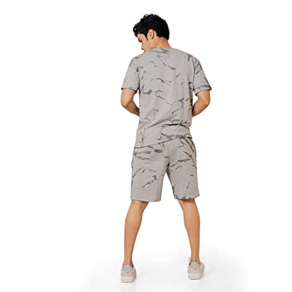Elliti MenS Casual Summer Night Dress Soft Cotton Poly Lycra Digital Printed Sleepwear & Launge(Lounge) Wear Night Suit,Regular