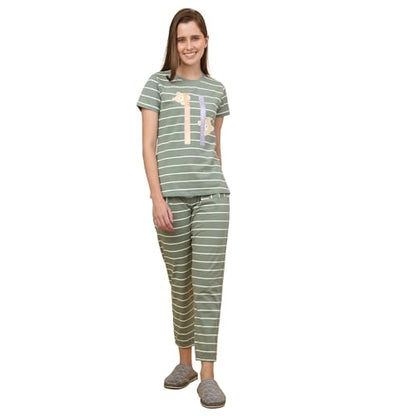 Sweet Dreams Women Printed Half Sleeves Pyjama Set