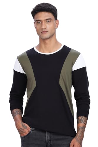 ADRO Men Full Sleeve T-Shirt | Soft Cotton Tshirt for Men|Casual Fashion Multi Color Full Sleeve Round Neck Tshirt for Men|FR24-