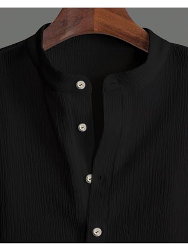 Leriya Fashion MenS Half Sleeve Casual Plain T-Shirt  Stylish & Comfortable Black
