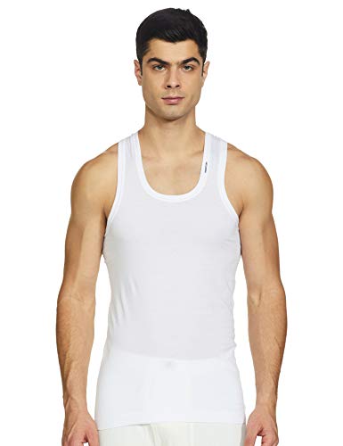 Rupa Frontline Sleeveless Vest For Men, 100% Cotton Material, Round Neck, Regular Fit, Pack Of 2 White