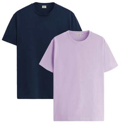 ADRO T Shirts Pack of 2 Mens Tshirts Cotton T Shirts for Men Tshirt T-Shirts Combo T Shirts Tshirts for Men Plain Solid Tshirts