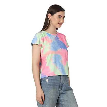 Greciilooks Womens Lycra Regular Fit Jeans Tops (Pink, X-Large)