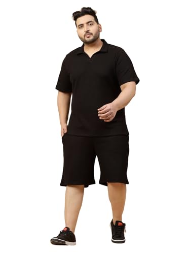 Rigo Waffle Knit Plus Size Co-Ord Set For MenS | Night Suit Set For MenS | Lounge-Wear Nightdress Plus Size Pajama Set For Men