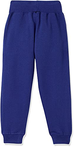 T2F Girls Regular Fit Printed Cotton Joggers Track Pants Royal Blue